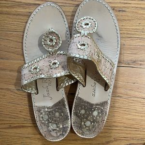 Cork and gold Jack Rogers